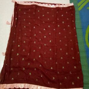Saree Organza Shimmer Cutwork