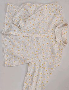 Sunny Daisy Sheer Button-Down Blouse 🌼