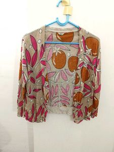 Floral Print Cardigan