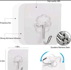 20 Pcs Adhesive Wall Hooks