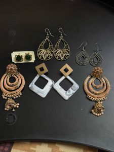 5-Pair Pre-Loved Boho &amp; Ethnic Earrings Set