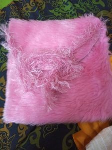 Handmade Pink Furry Sling Bag