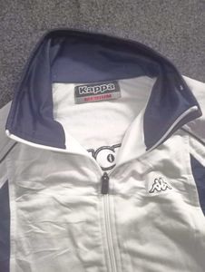 Kappa Track Jacket White Navy