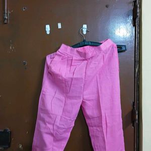 Pink Kurta Gold Print with pants
