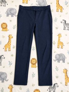 Men's Navy Blue Slim Fit Trousers