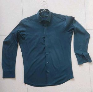 Bottle Green Stitching formal Shirt