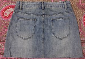 Denim Mini Skirt From Savana