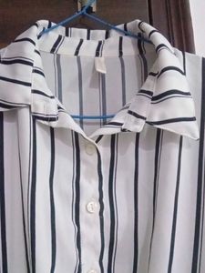 Striped Button-Up Shirt
