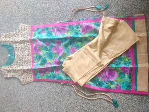 Floral Print Indian Dress Set