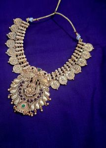 Traditional Gold Tone Necklace &amp; Earring Set