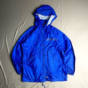 Adidas Blue Hooded Windbreaker Jacket