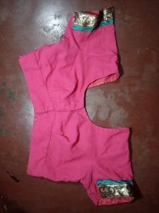 Pink Embroidered Saree