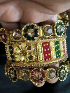 Elegant Multicolored Bangle Set