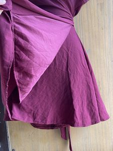 Maroon Wrap Dress