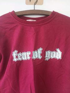 Fear of God full sleeves crop tshirt sweatshirt