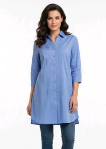 Blue Button-Down Tunic