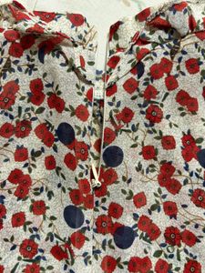 Korean style Floral Print Top