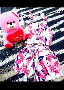 Cute Floral Crop Top &amp; Shorts Set