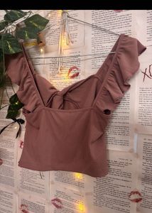 Cute Pink Ruffle Top