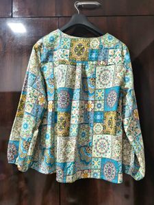 Bohemian Print Long Sleeve Top
