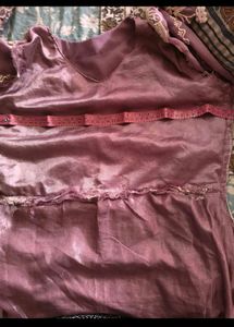 Elegant Embroidered Levender gown with duppata