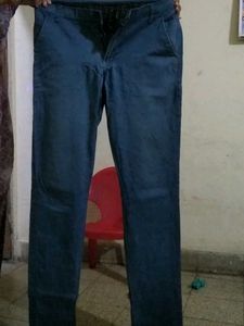 Men's Blue Casual Trousers
