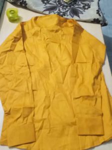 Men's Yellow Full Sleeve Shirt