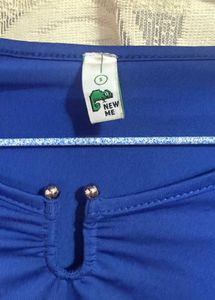 Royal Blue Long Sleeve Crop Top
