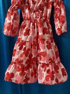 Floral Red Summer Dress