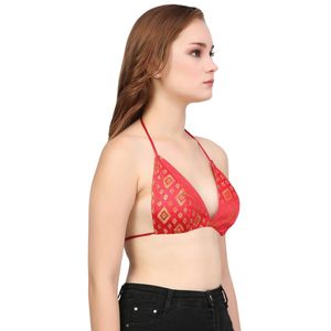 Red Blouse With Gold brocade