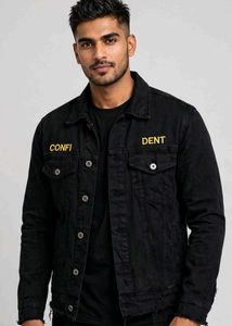 CONFIDENT Black Denim Jacket