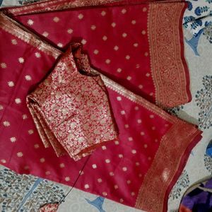 Elegant Red Banarasi Silk Saree