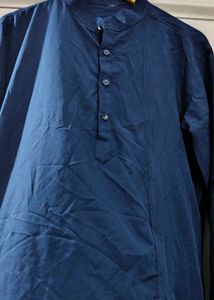 Navy Blue Designer Kurta With Churidar Kameez