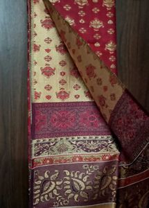 Elegant Red and Gold shawl