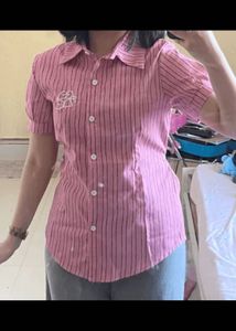 Striped Pink Women's Shirt