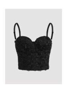 Black Rose Corset Top
