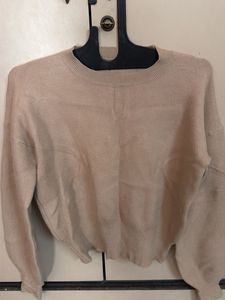 Cozy Knit Sweater with Puff Sleeves