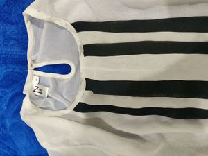 New black and white formal top