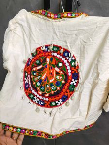 Embroidered Boho Crop Blouse