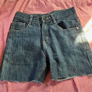 Blue Denim Cut-off Shorts