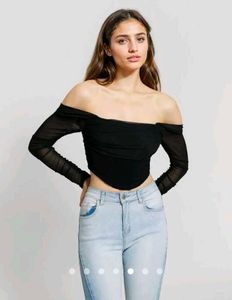 Savana Off-Shoulder Mesh Top