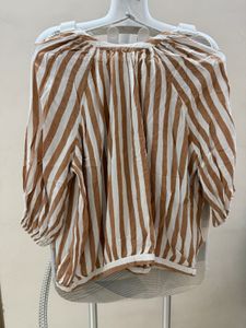Striped Button-Up Blouse