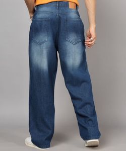 Wide Leg Blue Denim Jeans