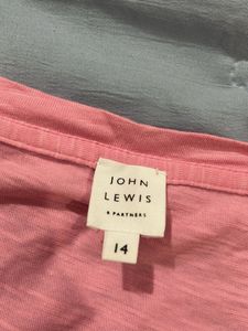 JOHN LEWIS Pink V-Neck T-Shirt