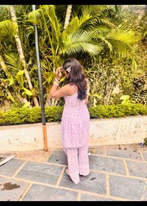 Elegant Lavender Chikankari Kurta Set