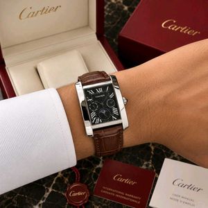 Elegant Cartier Watch Leather Strap