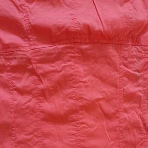 🤍 Chic Coral Embellished Button-Up Blouse