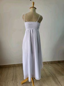 Elegant White High-Low Dress