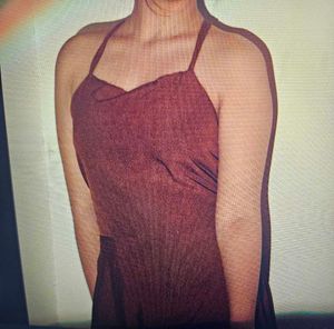 Elegant Maroon Party Dress