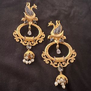 Elegant Gold plated Jhumka Earrings